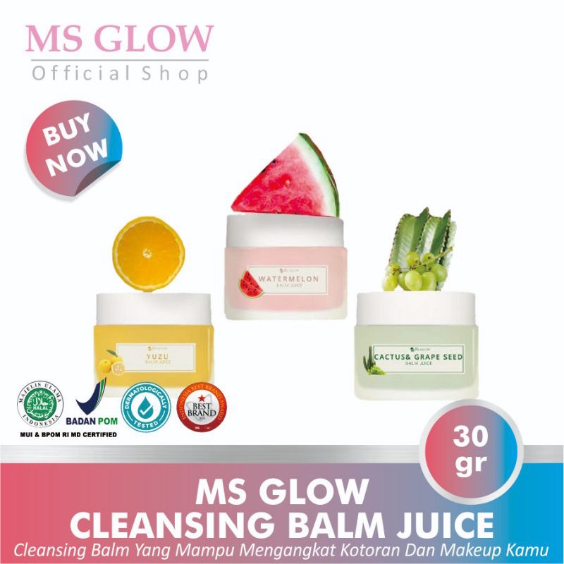Yuzu Ms Glow Balm Juice Ms Glow Watermelon Cactus Cleansing Balm Juice Ms Glow Original