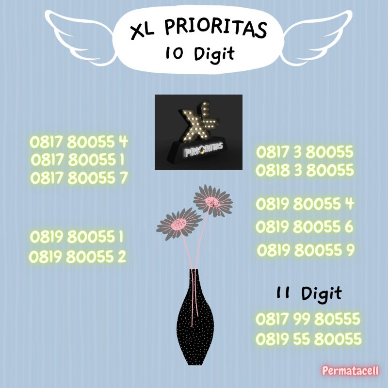 XL PRIORITAS - XL 10 DIGIT - XL NOCAN - XL NOMER CANTIK - XL BOSS - XL HOKI