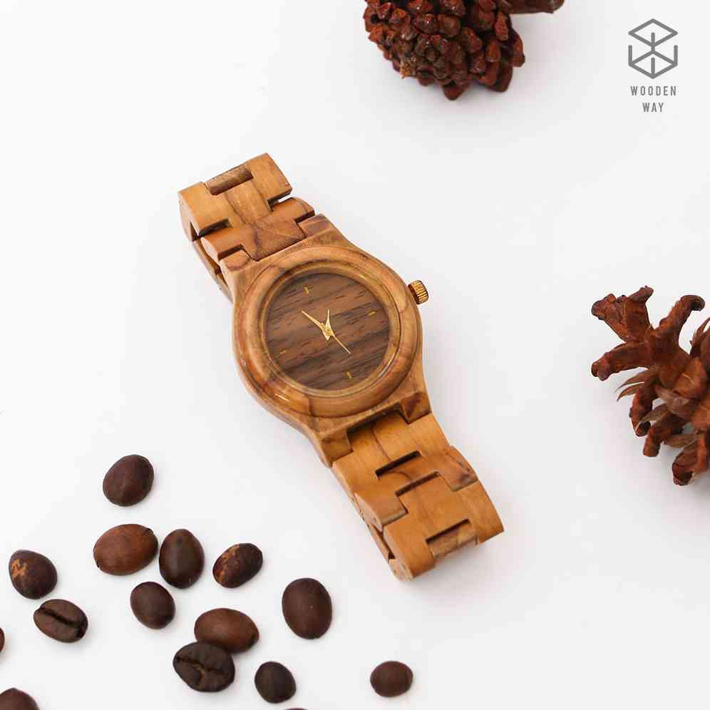  Jam  Tangan  Kayu  Pria NURRASA 01 WOODENWAY Wayang Series 