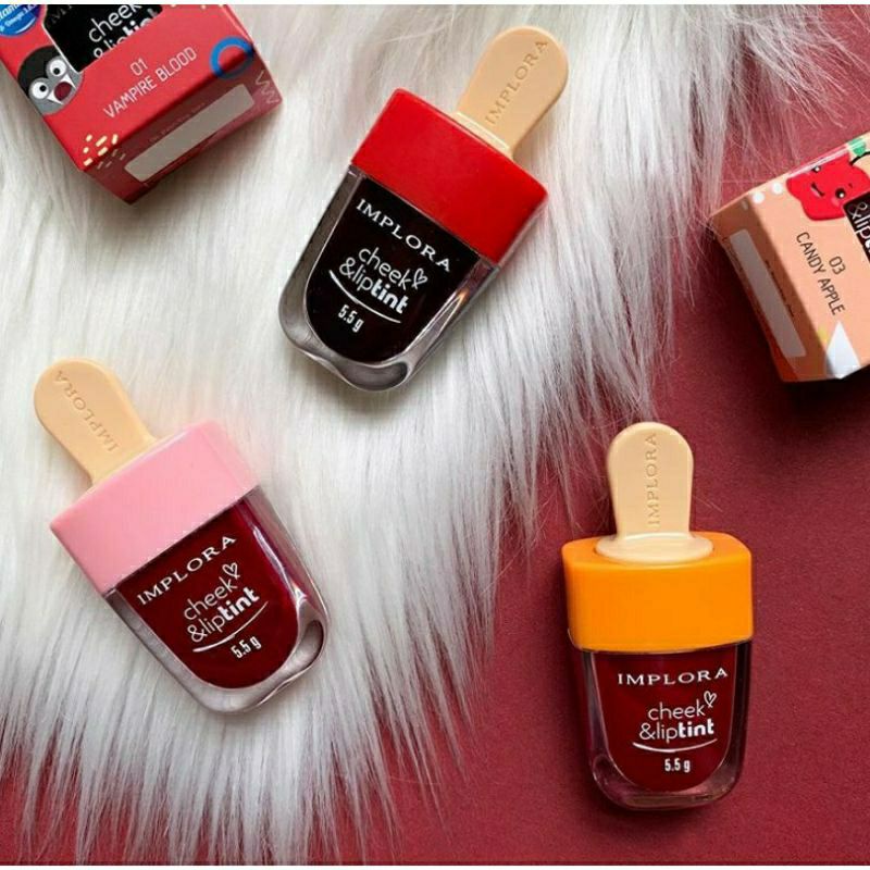 IMPLORA Cheek &amp; Lip Tint Model Ice Cream - Set Liptint &amp; Pemerah Pipi