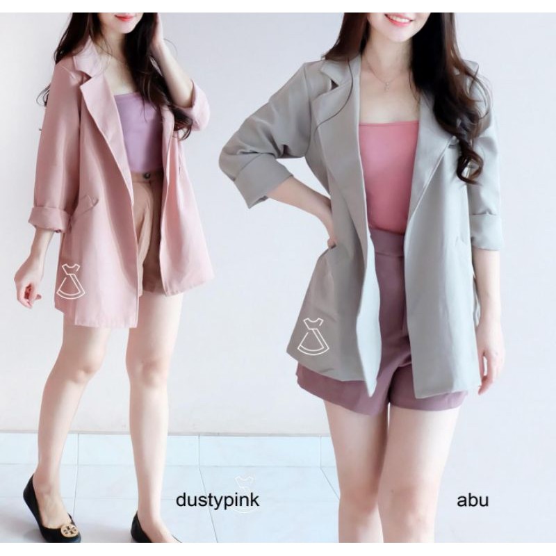 BL002 - CECIL BLAZER - BLAZER KANTOR WANITA LENGAN PANJANG OUTER WANITA ALA KOREA BAHAN KATUN IMPORT