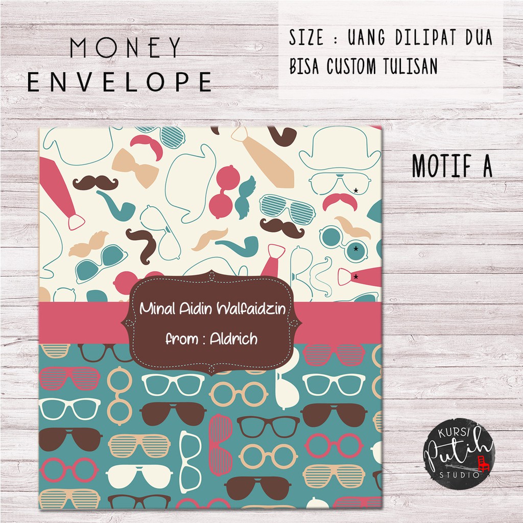 

amplop uang angpao motif gentleman boy