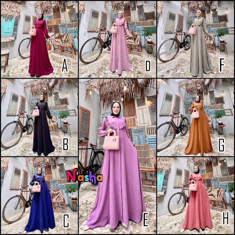 Nasha dress Glamz/nasha dress/dress Glamz/origina glamz/gamis busui/gamis cantik