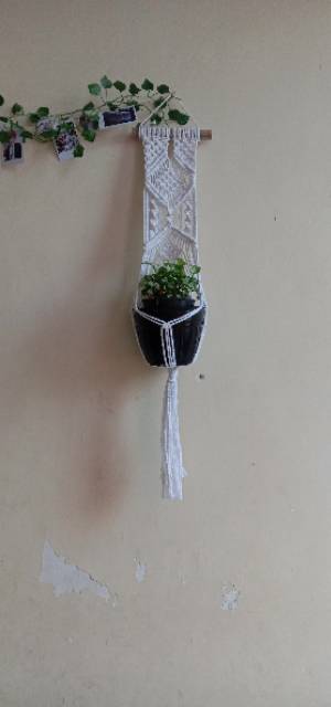 READY STOK) macrame pot gantung/ Macrame plant hanger (POT 032)