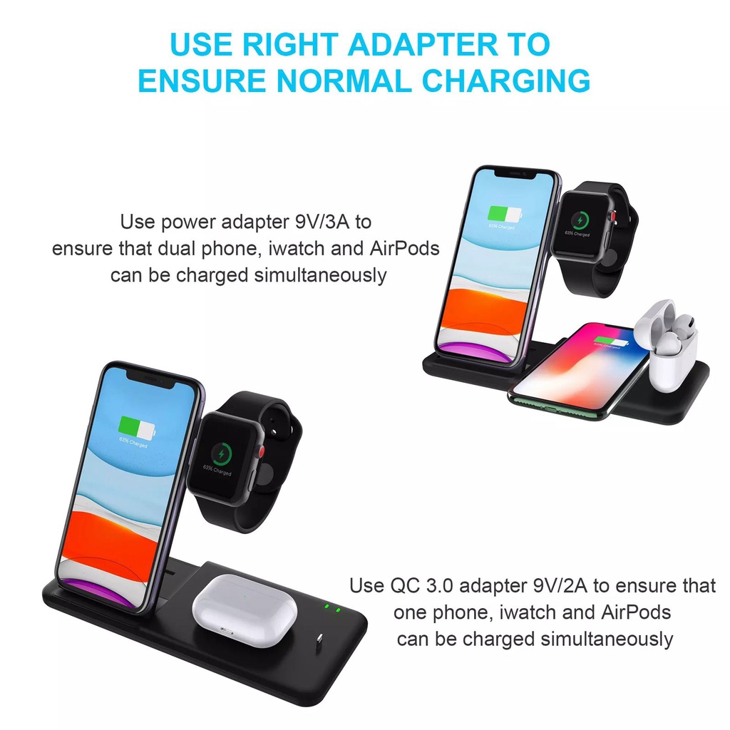 [RO ACC] W2 NANVAN 4IN1 WIRELESS CHARGER DOCK PREMIUM QUALITY