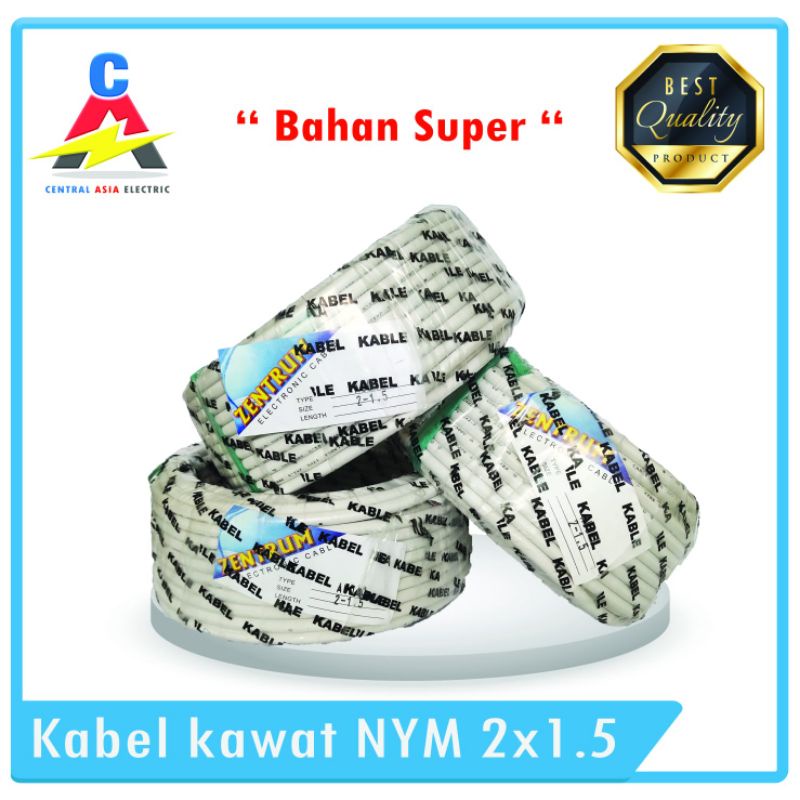 Kabel Listrik Kawat NYM Super 2 x 1.5 (50 Meter)