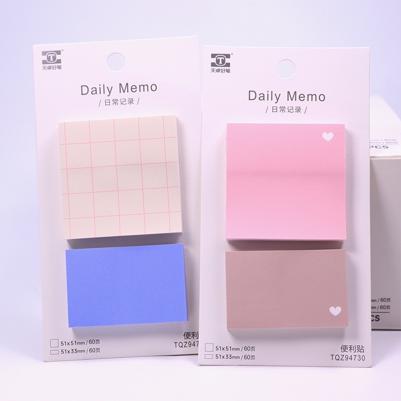 KENSHO Sticky Notes Daily Memo 2 In 1 Import Lucu 120 lembar / Stick Note / Sticker Tempel / Penanda