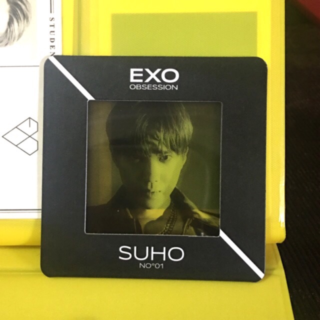 EXO ver Suho Obsession photoslide photo slide photocard official.       Poster flo photocard