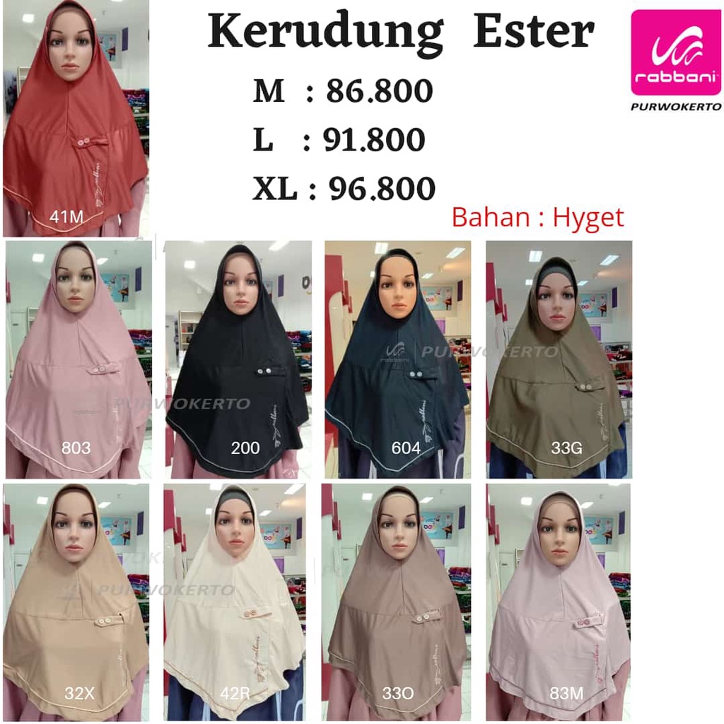 KERUDUNG RABBANI ESTER / JILBAB INSTAN RABBANI ESTER