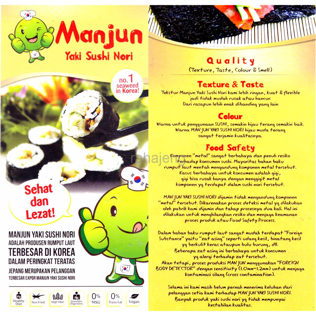 

Manjun Triangle Onigiri Sushi Nori 100sheet