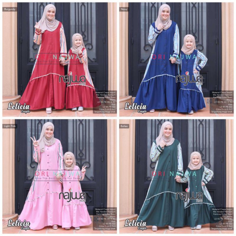 gamis couple mom kids