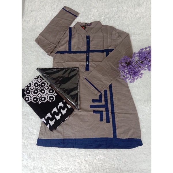 SETELAN SANTRIWATI// PAKET HEMAT SARUNG + HIJAB + BAJU