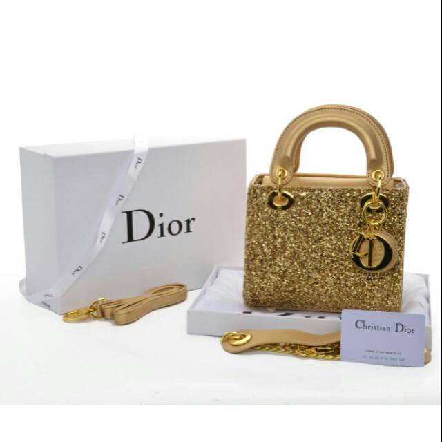 Lady Dior Glitter FREE BOX & 2 STRAP