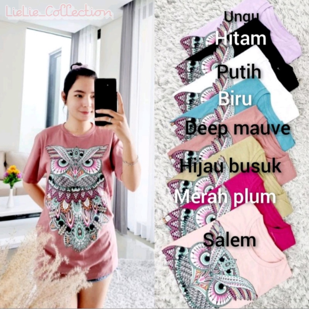 KAOS WANITA IMPORT MURAH / KAOS OWL / SIZE ALL SIZE