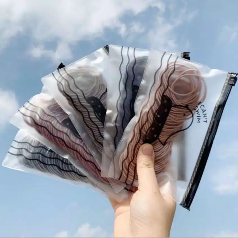 Ikat rambut / ikat rambut korea bonus pouch