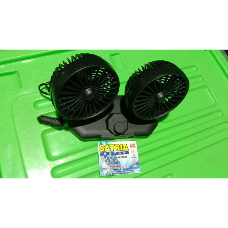 kipas angin mobil motor 12volt 2 usb