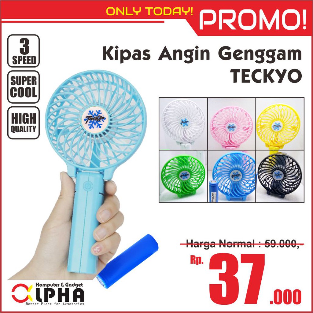  Kipas Angin Genggam Gagang Tangan TECKYO Handy 