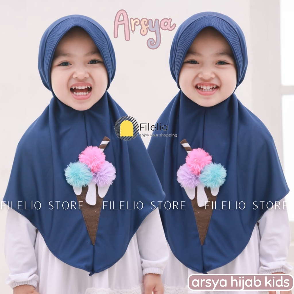 Kerudung Instan Anak TK Arsya / Hijab Anak TK Kekinian / Hijab Anak TK Ped Antem / Jilbab Anak Karakter Ice Cream / Jilbab Anak Perempuan / Jilbab Anak Jersey / Kerudung Anak TK / Bergo Anak Jersey / Bergo Anak TK/ Khimar Anak