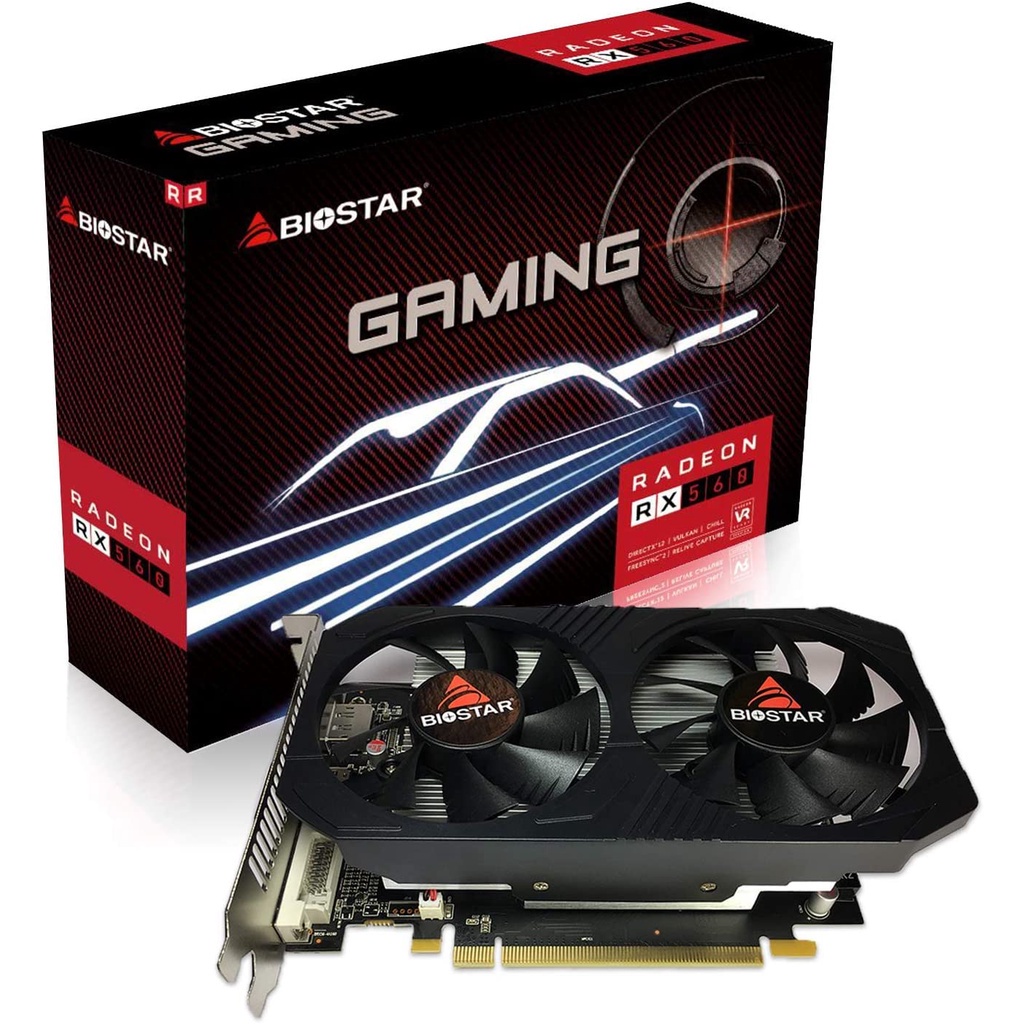 VGA BIOSTAR Radeon RX 560 4GB GDDR5 128 BIT - VGA RX560 DDR5