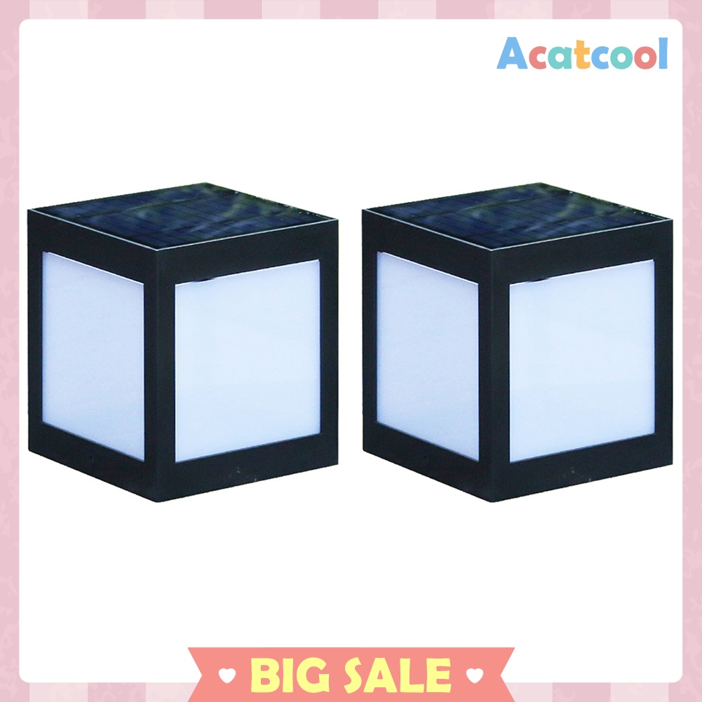 ABS Solar Powered LED Pillar Lamp Waterproof for Outdoor Garden Villa Light