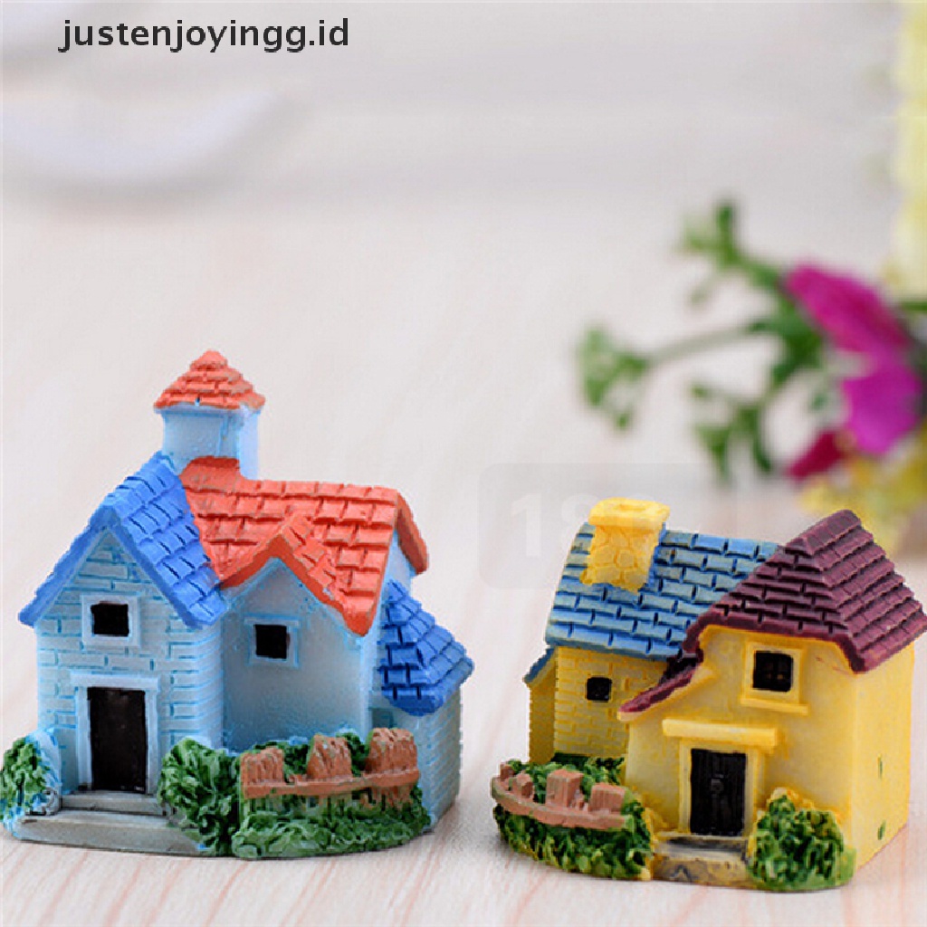 Miniatur Rumah Peri Bahan Resin Untuk Dekorasi Taman