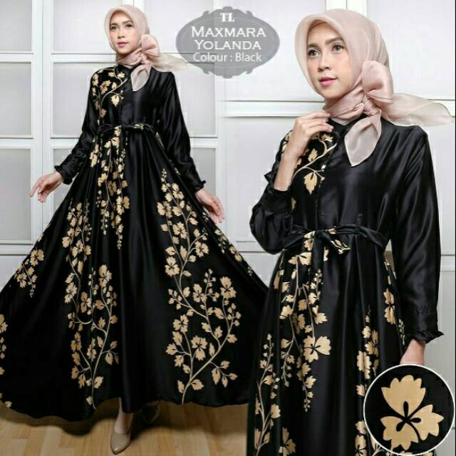 MAXI MAXMARA YOLANDA , baju muslim wanita, maxy, dress, gamis, long dress, gamis jumbo, baju syari