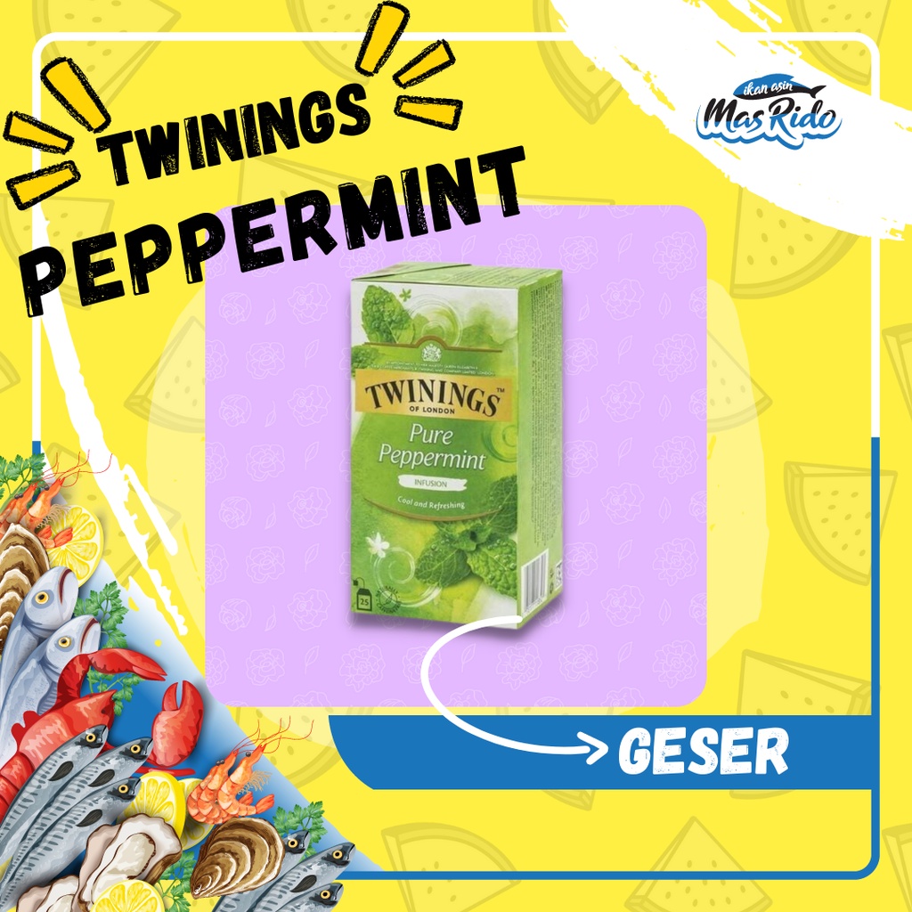 

Teh Twinings Pure Peppermint Infusion Cool & Refreshing Isi 25 Tea Bag