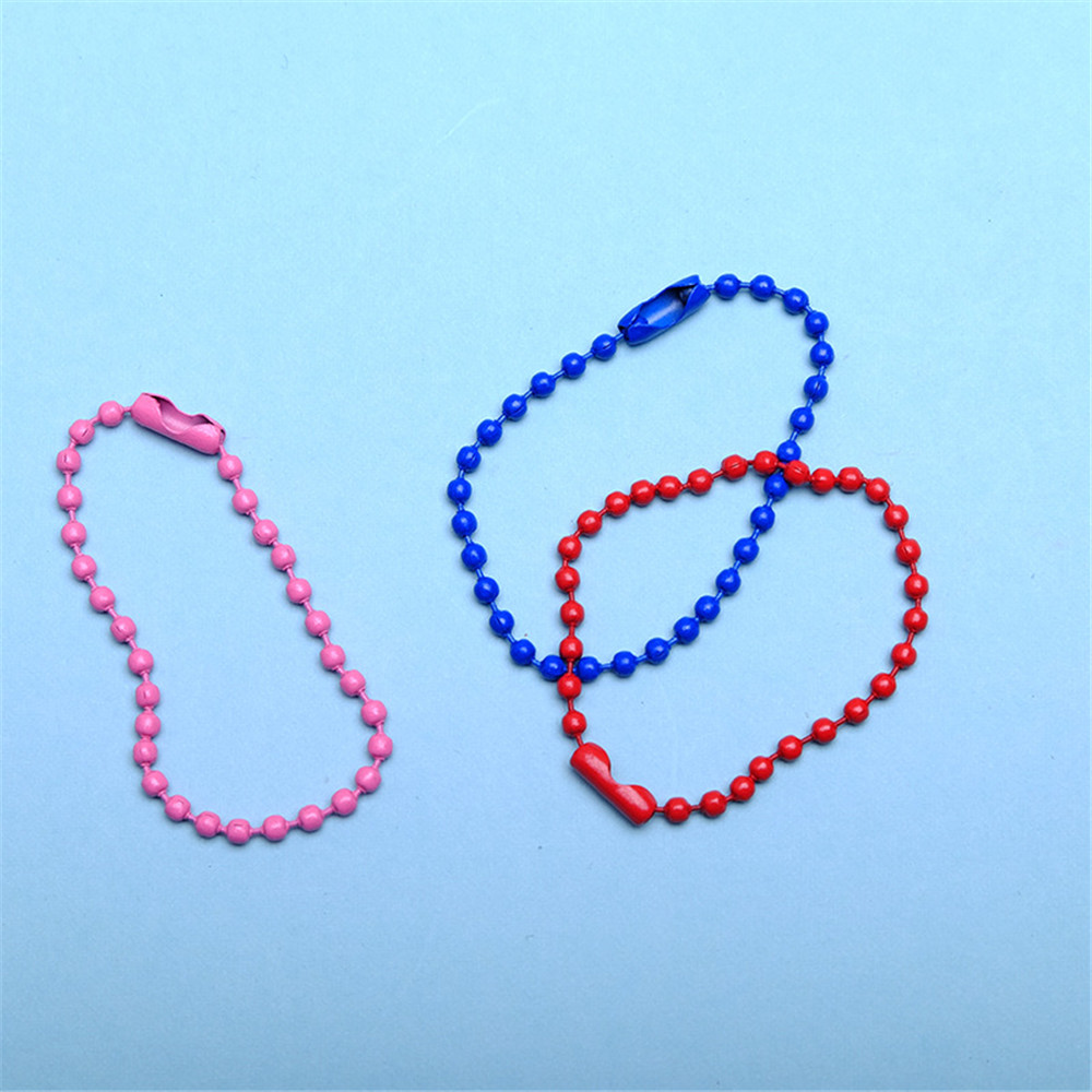 【COD Tangding】Rantai Manik-Manik Bulat Warna-Warni Ukuran 2.4mm Panjang 12cm Untuk Aksesoris Diy