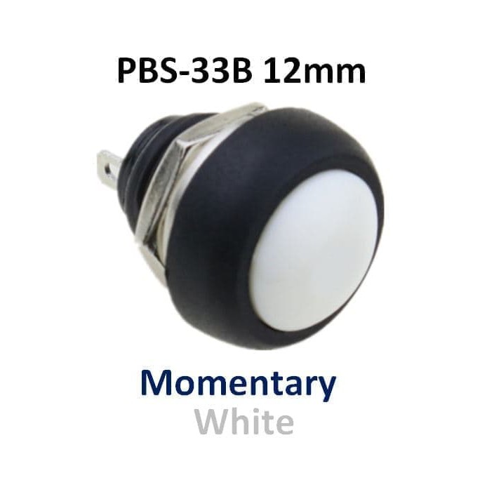 PBS-33B 12mm Waterproof Momentary ON OFF Push Button 2p Switch PBS33B