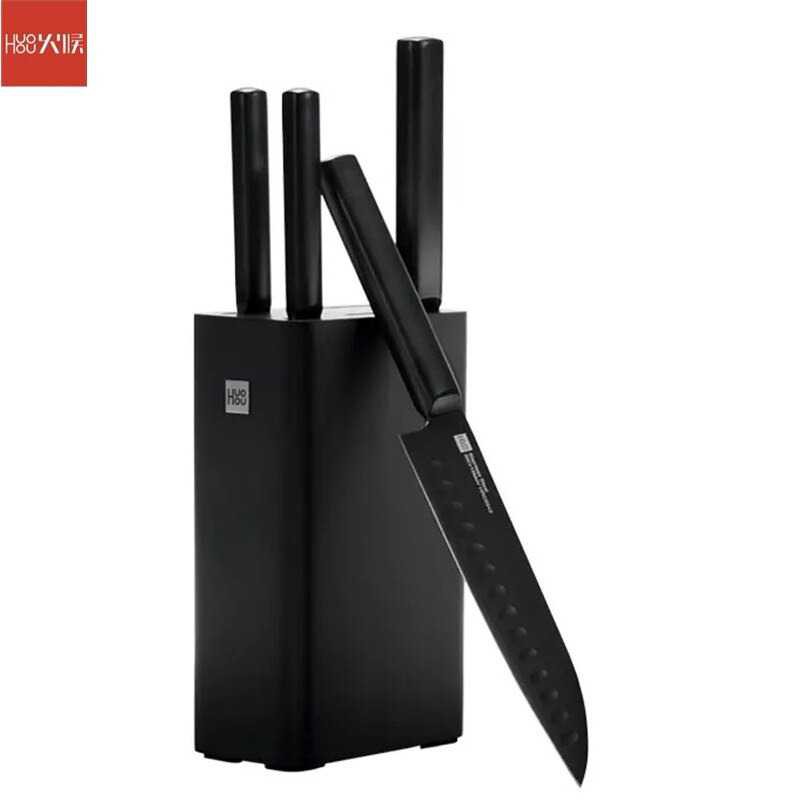 Huohou Set Pisau Dapur Kitchen Knife 5 in 1 Paket Piso Kado Pernikahan Murah Pisau Dapur