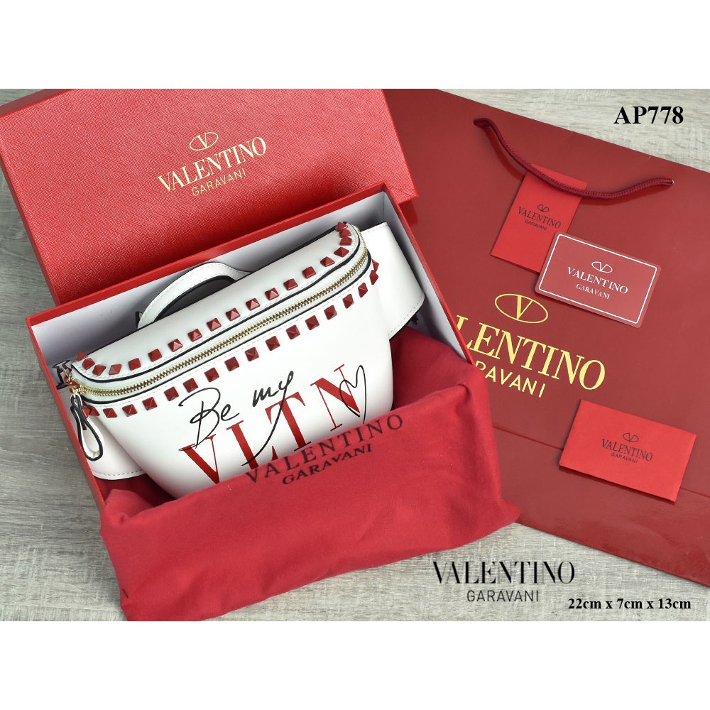 SALE  Tas Valentino Garavani Waist Be My VLTN Rockstud PUTIH AP778