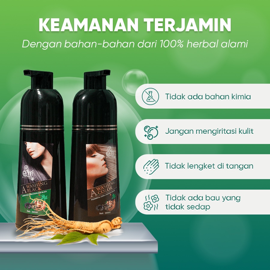 Hair color shampoo penghitam rambut uban Sin Hair shampoo jepang-5