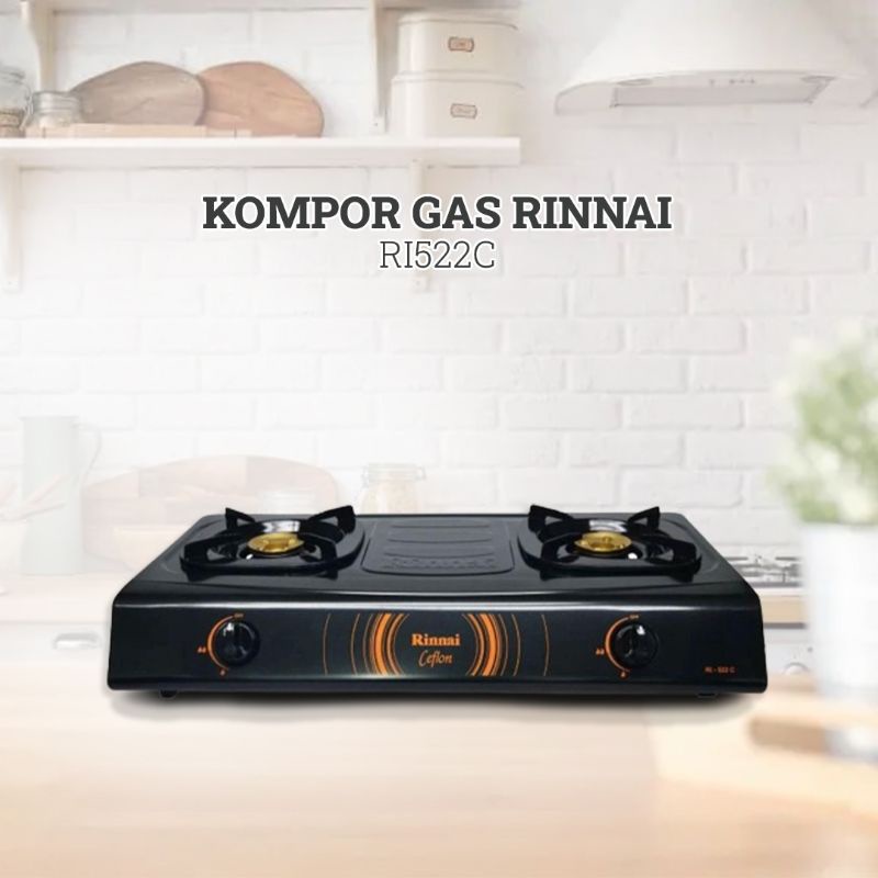 RINNAI RI522C Kompor Gas 2 Tungku Bahan Ceflon Api Ekonomis Hemat Gas – Nuansa Samarinda
