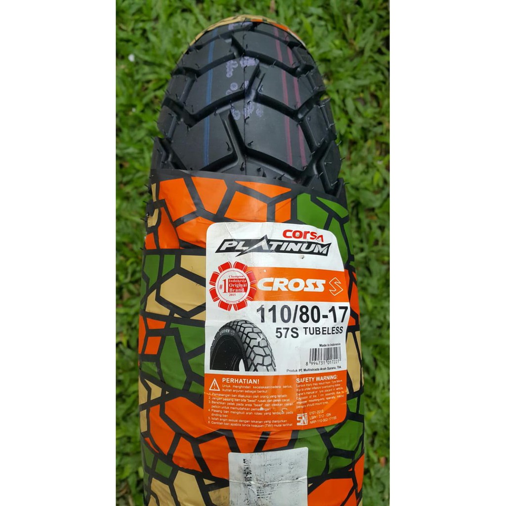 BAN CORSA PLATINUM 110-80-17 CROSS S TUBELESS