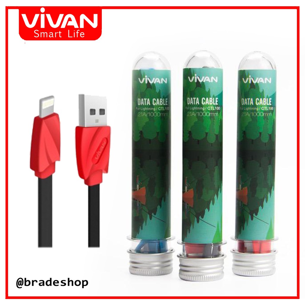 Kabel Data Vivan Minitube for Iphone 5g / 5s / 6 / 6s/ 7 