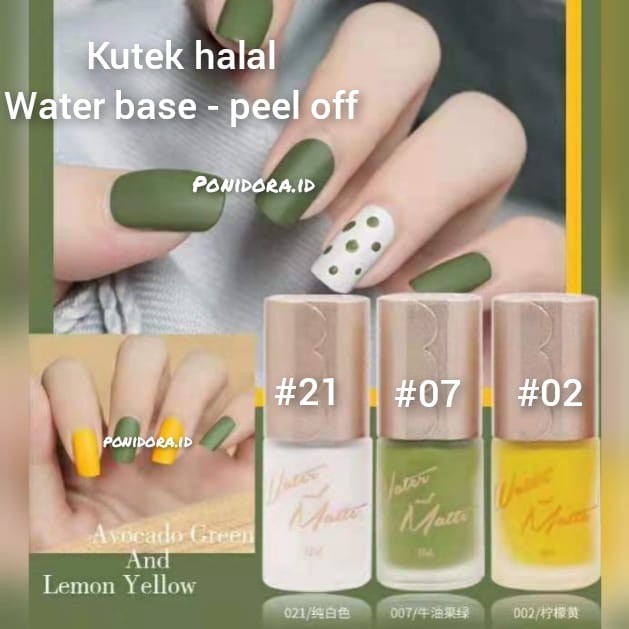 KUTEK HALAL WATER BASE KUTEK PEEL OFF KUTEK SATIN WATER AND MATTE