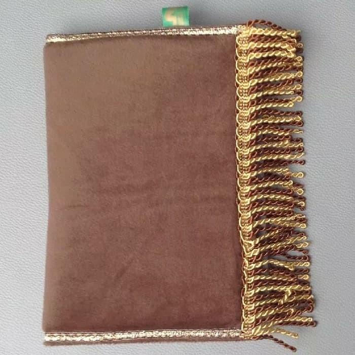 Sajadah Kecil Velvet Premium Polos Muka Wajah Traveling Bludru Mini