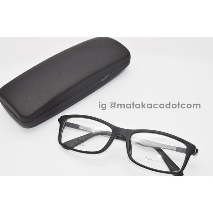 FRAME KACAMATA TAG HEUER 521 HITAM PALING MURAH