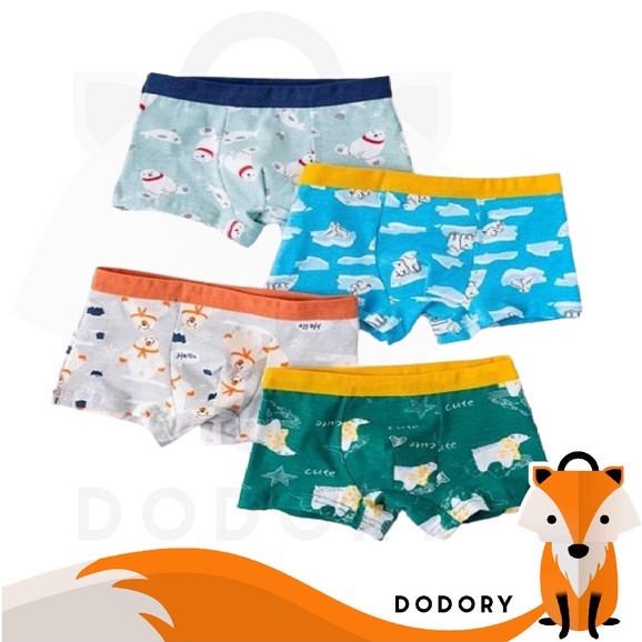 DODORY W245 Boxer anak laki-laki Celana dalam CD celana dalam anak laki-laki katun