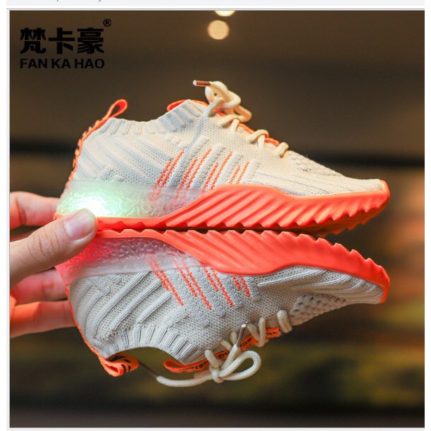 SEPATU SNEAKER ANAK TRENDY / RUNNING SHOES LED