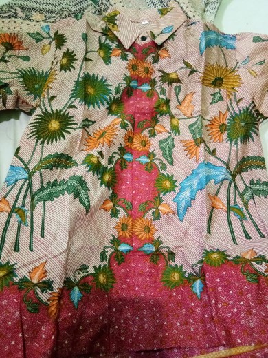 Family Set Kembang Sekuntum M L Xl Xxl.ayah Ibu Anak.batik Pekalongan
