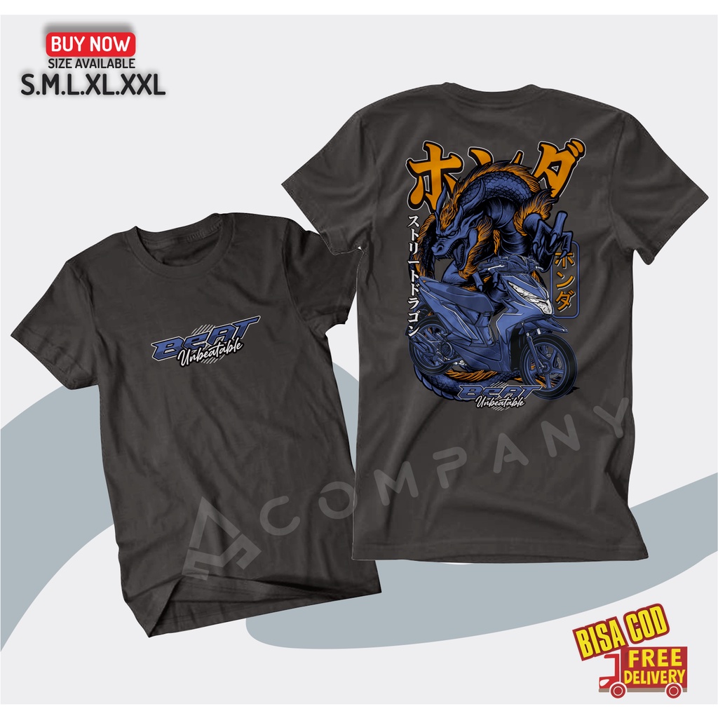 Kaos baju motor Beat/baju Honda Beat