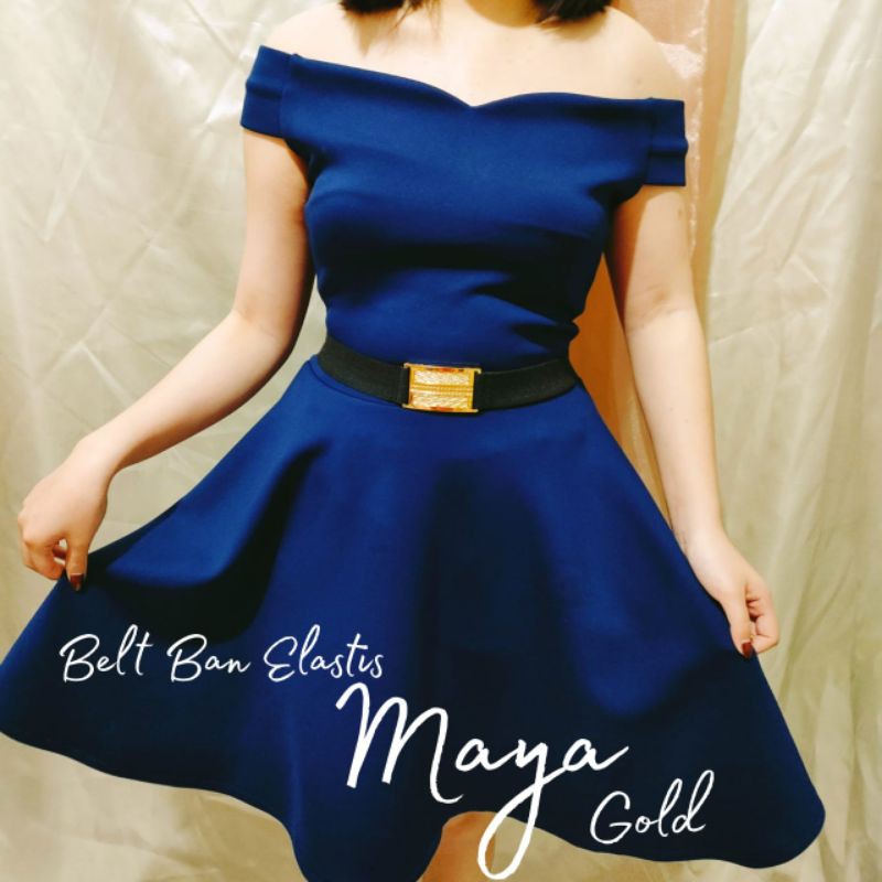 LX Belt Karet Korean Style Wanita Maya Kekinian