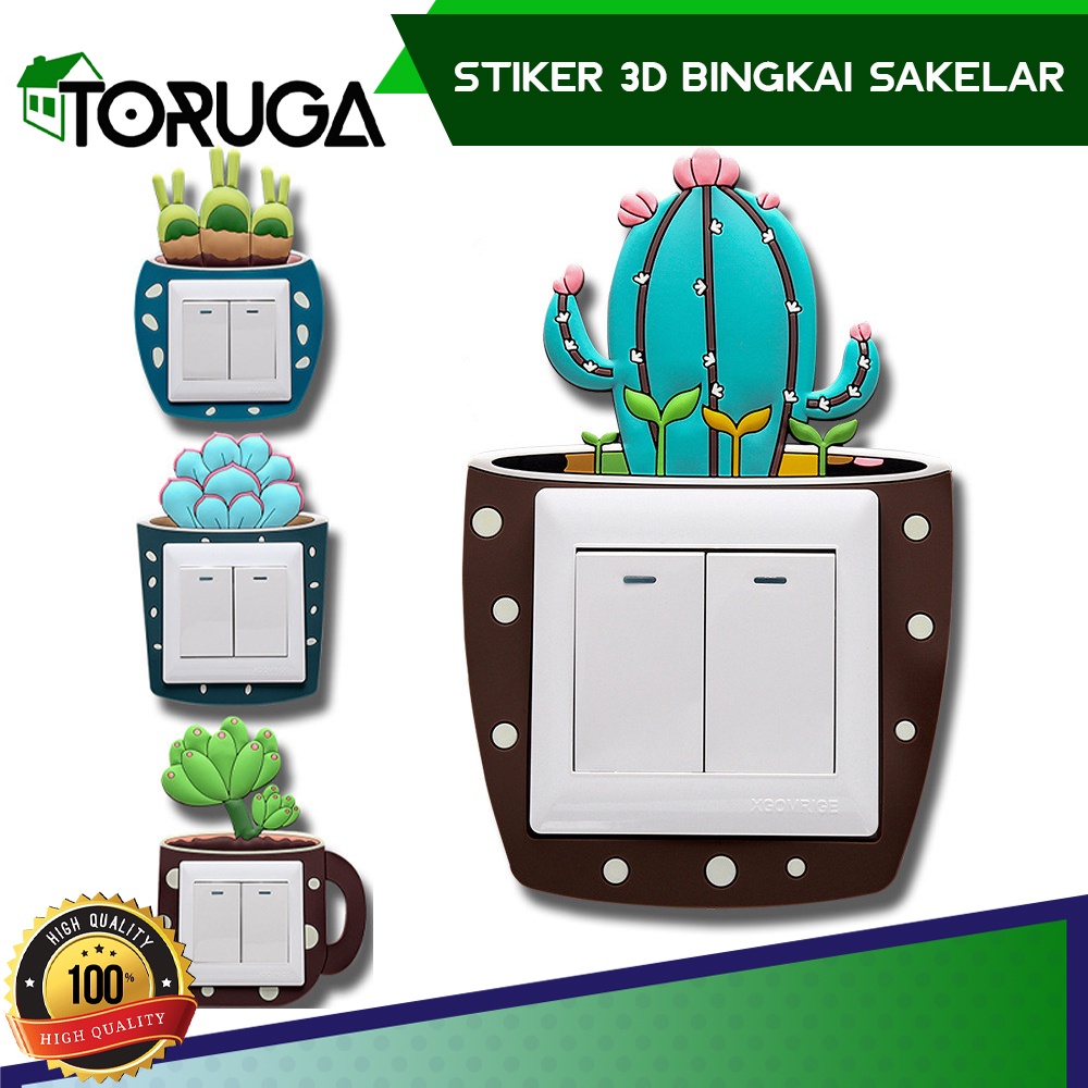 Frame saklar Stiker Saklar Lampu Sticker Steker Gambar Unik Lucu 3D Glow in the Dark