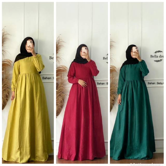 Gamis Bella Dress Ori Fajar /Fino collection