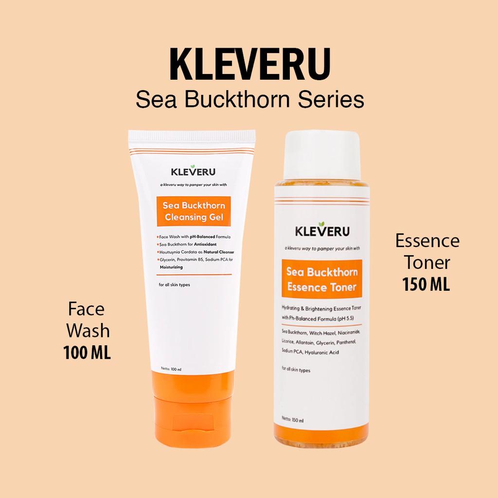 [BPOM] KLEVERU Sea Buckthorn Series | Cleansing Gel | (Essence Toner CLEARANCE)