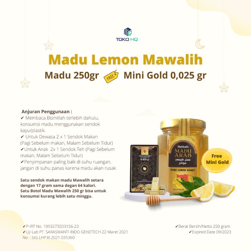

madu lemon mawalih 250 gr grayis mini gold 250 gr