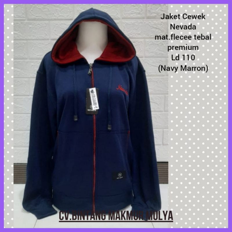 Jaket Wanita Nevada Rip Hoodie Wanita Polka