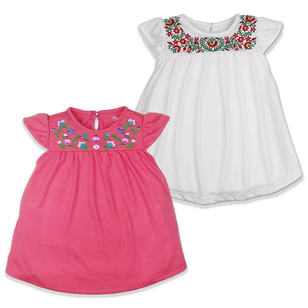 Bearhug Dress Anak Perempuan Emboridery XDD P1 Lengan Pendek 6-18M