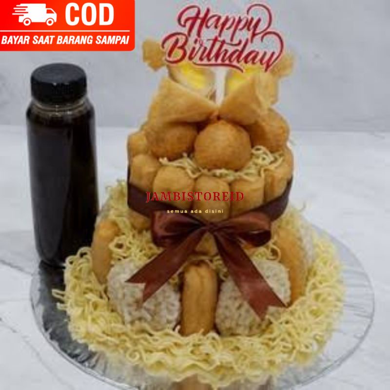 (JAMBISTOREID) PILIH PENGIRIMAN INSTAN PemCake Pempek Selamat Cake Tingkat Tart Kue Special Birthday